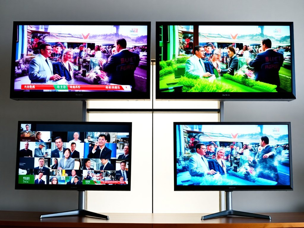 Comparison screen showing IPTV Smarters Pro free multiple channel view