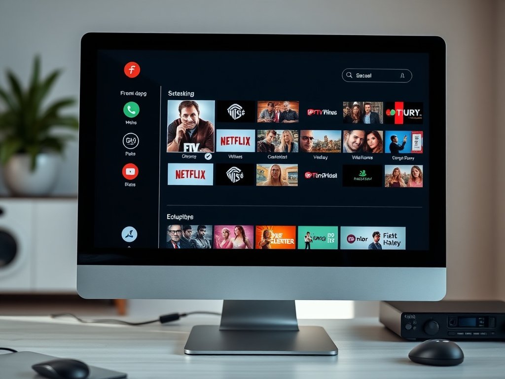 IPTV Smarters Pro for PC application interface showing channel list on desktop computer screen