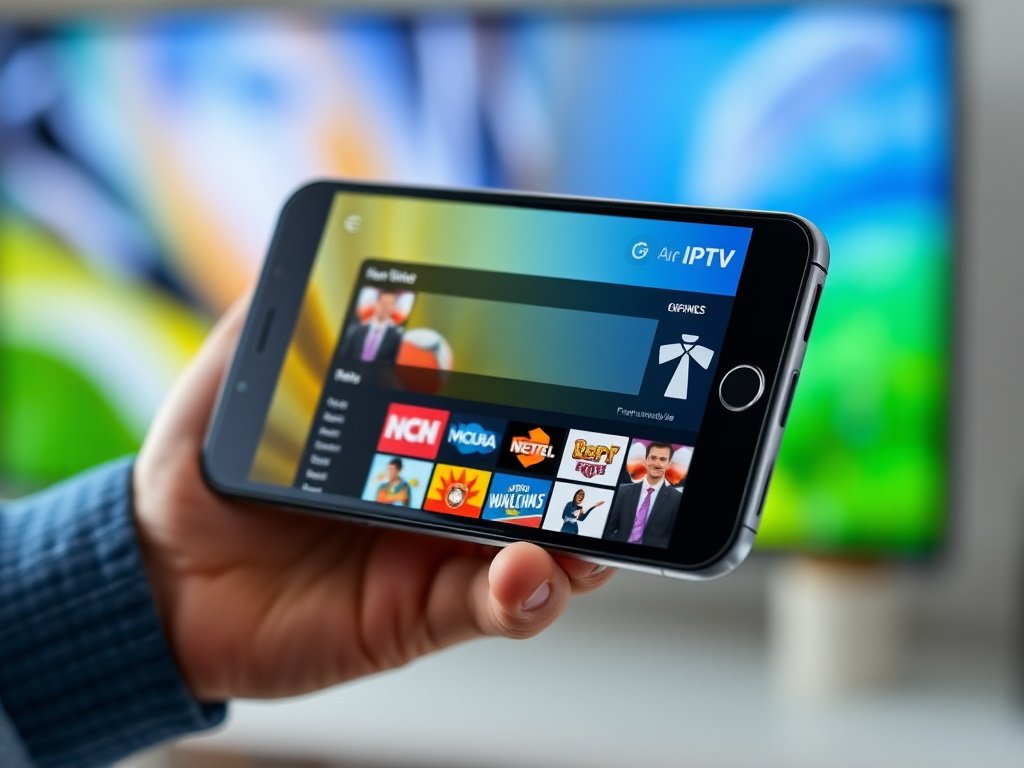 IPTV Smarters Pro free streaming app interface on smartphone screen